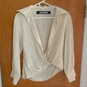 Jacquemus Striped Tie Front Shirt